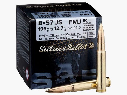 Sellier & Bellot 8x57 IS S&B FMJ 196 grs - 50 szt.