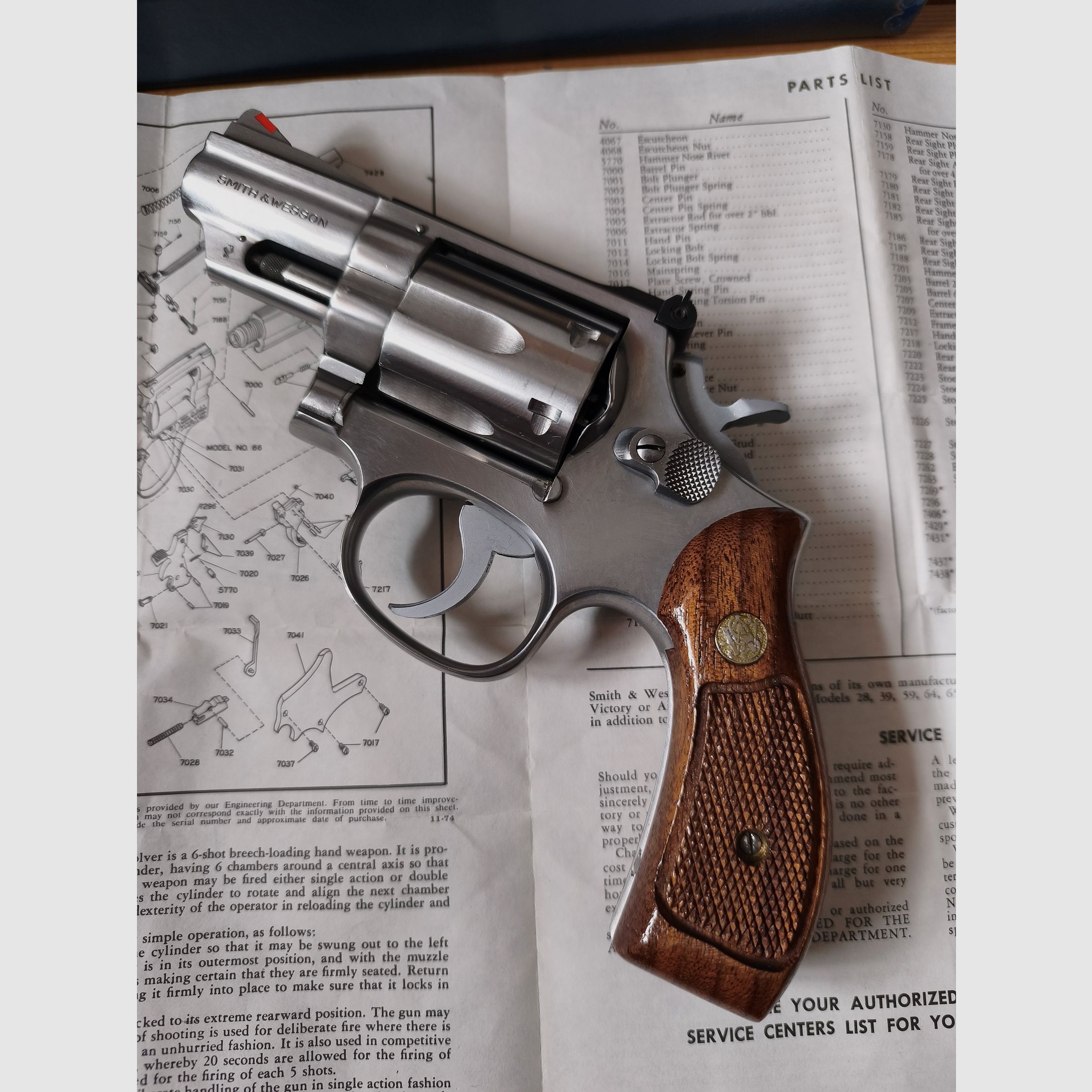Smith & Wesson .357 COMBAT Magnum Edelstahl Revolver, Modell Nr. 66
