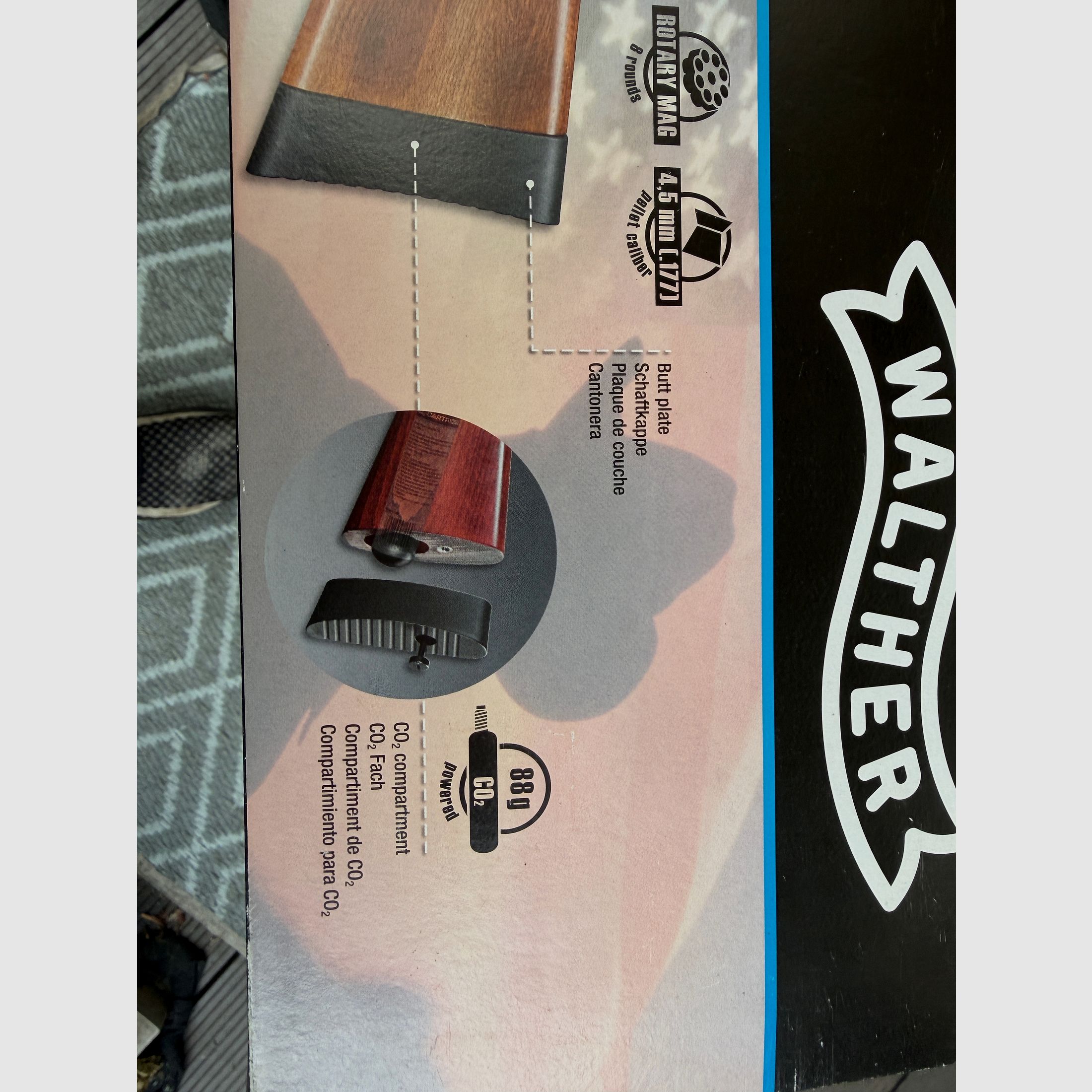 Walther Lever Action Steel Finish 4.5 mm Air Rifle