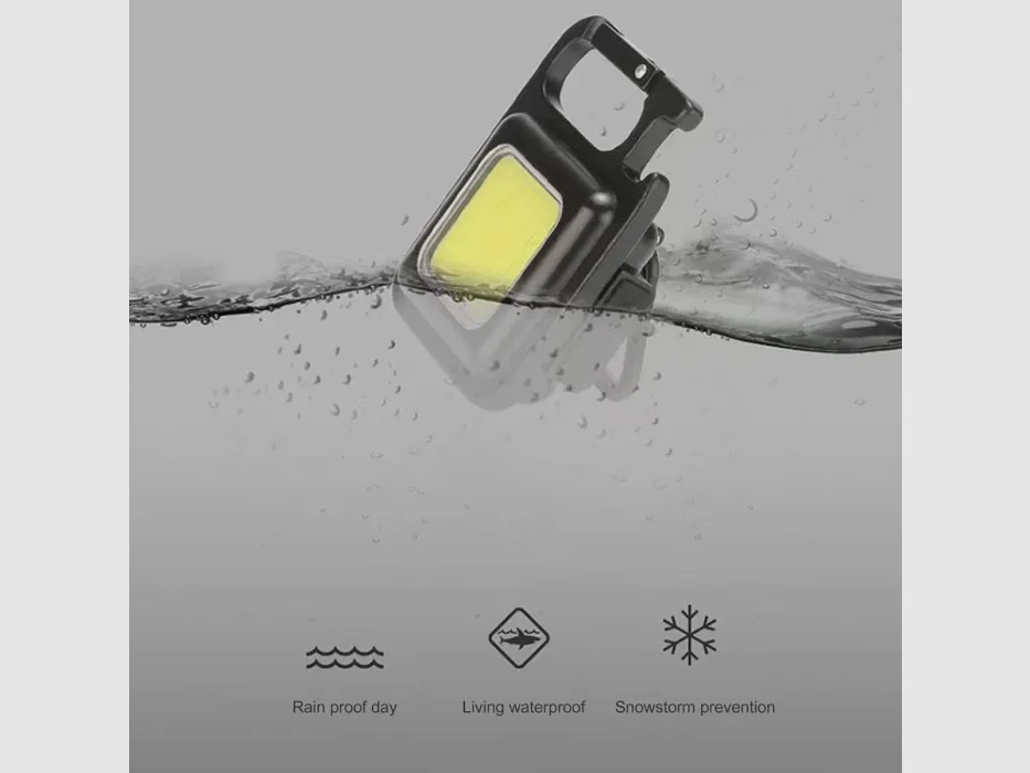Schlüsselanhänger mit wiederaufladbarem COB-Light