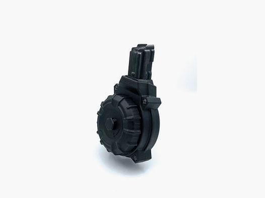 MP5/PTR9 9MM (50) RD DRUM BLACK POLYMER