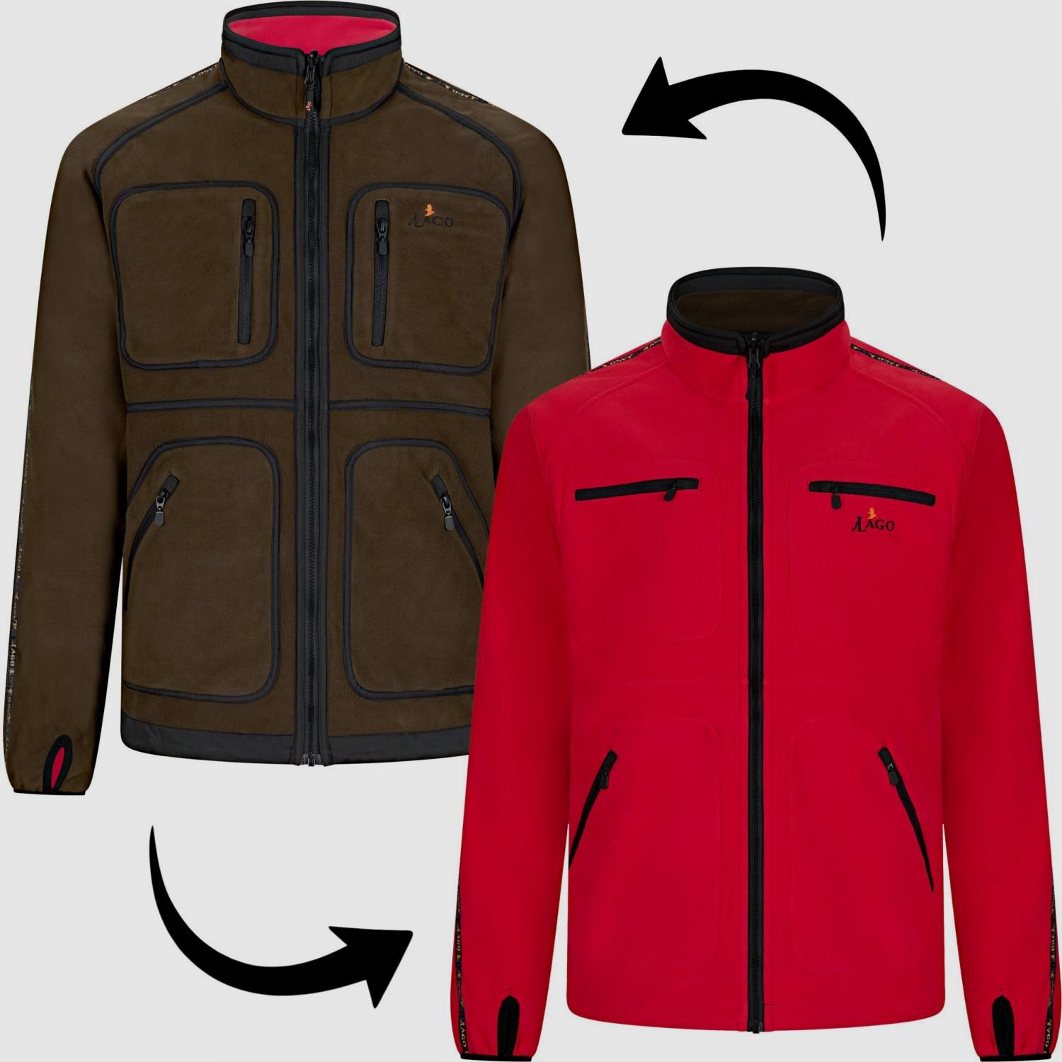 Wendejacke Asko G2 Herren (Braun/Rot)