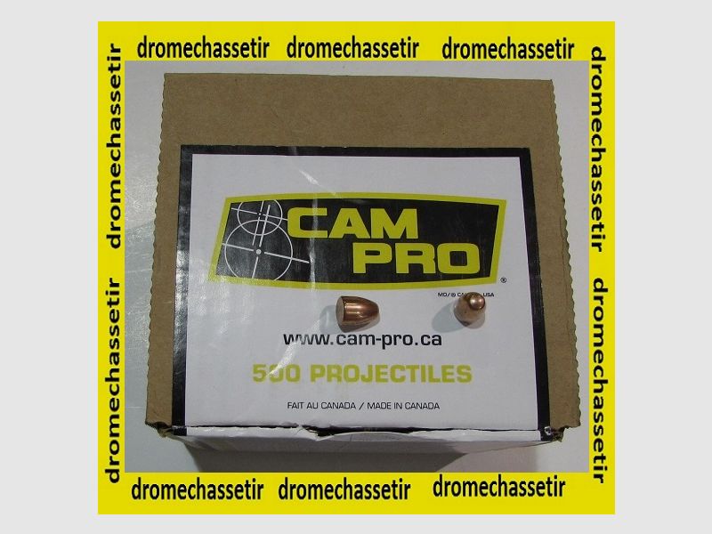 boite de 500 ogives electro cuivrée, cam pro, cal 32, 71 grains, RN