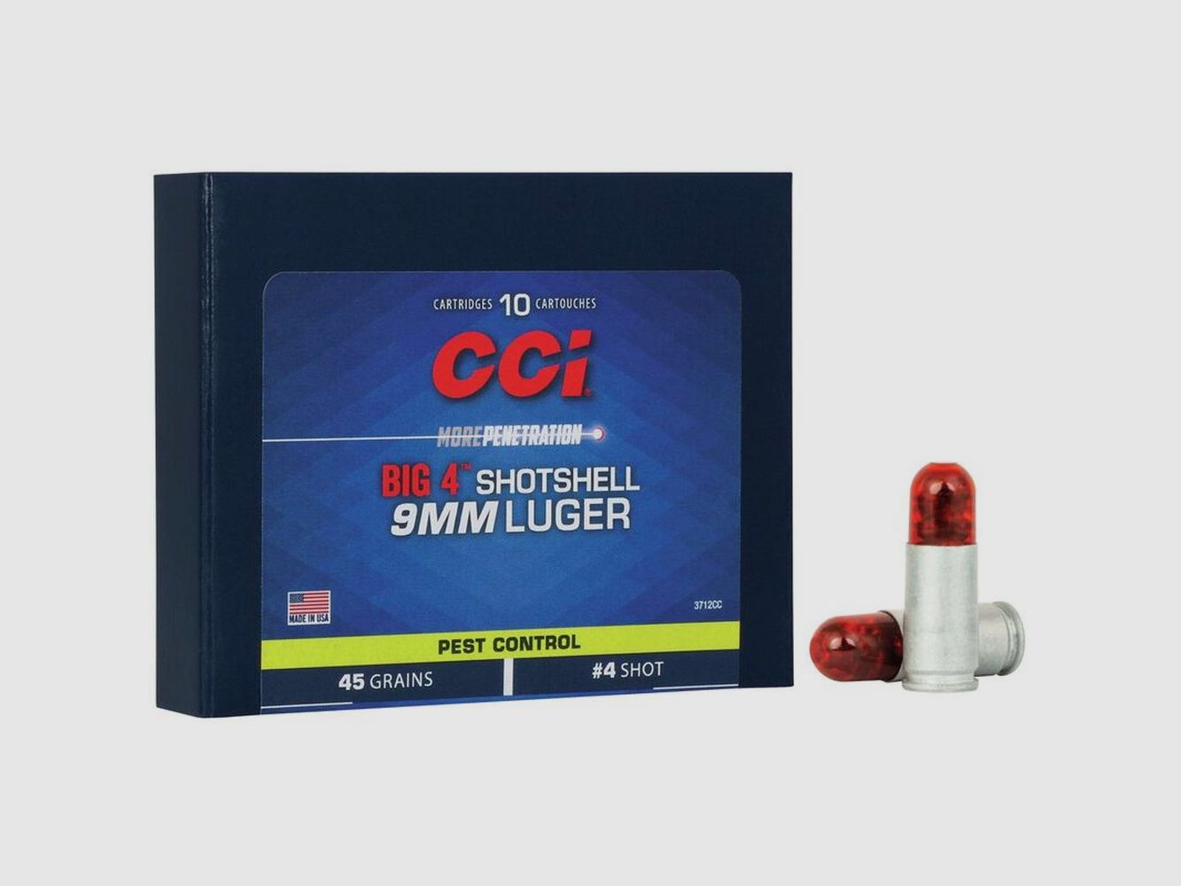 CCI cartouche à plomb 9mm Luger, No. 4, 45gr VE10