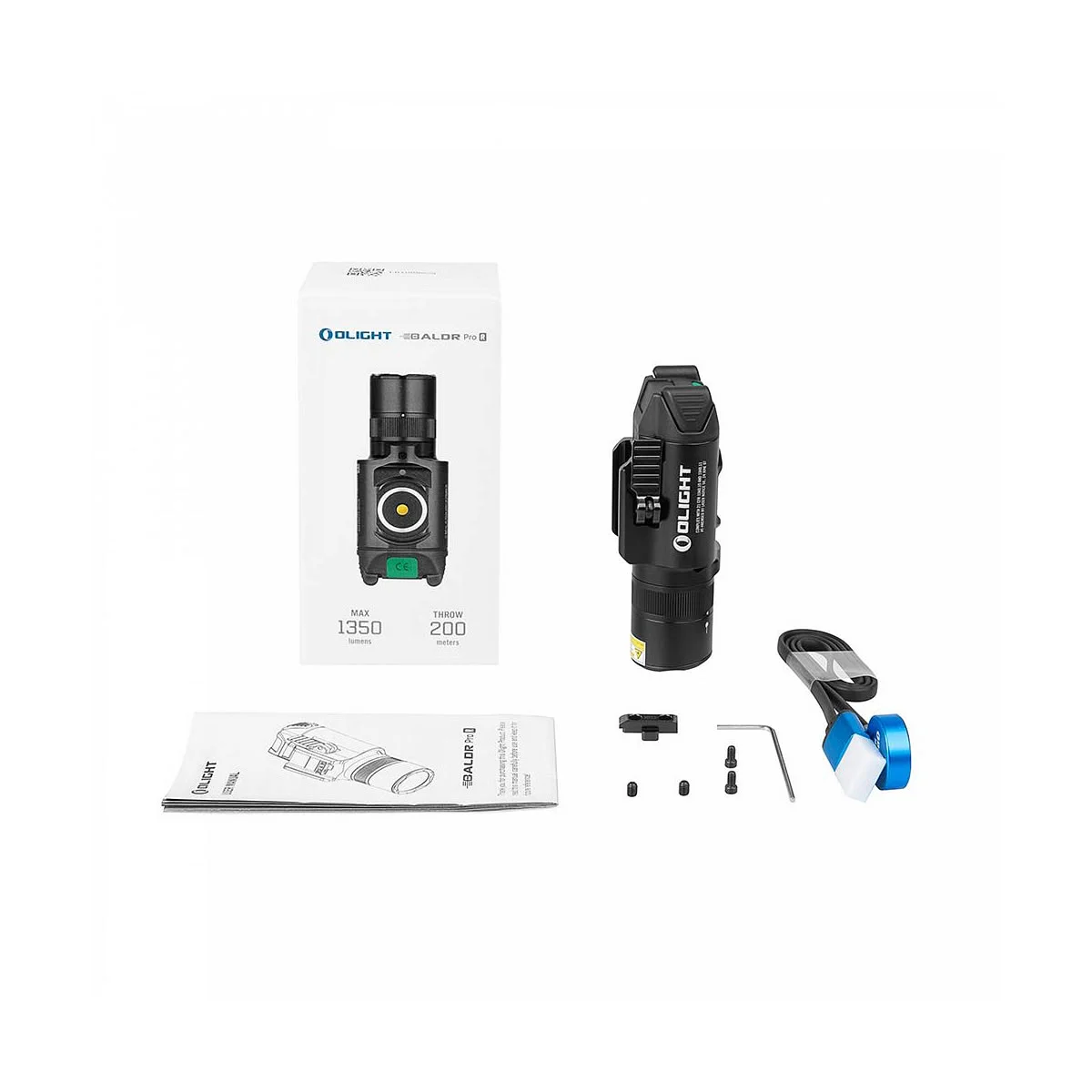 OLIGHT BALDR Pro R lumière tactique / laser vert, 1.350 lumens, rechargeable, image 5 sur 7