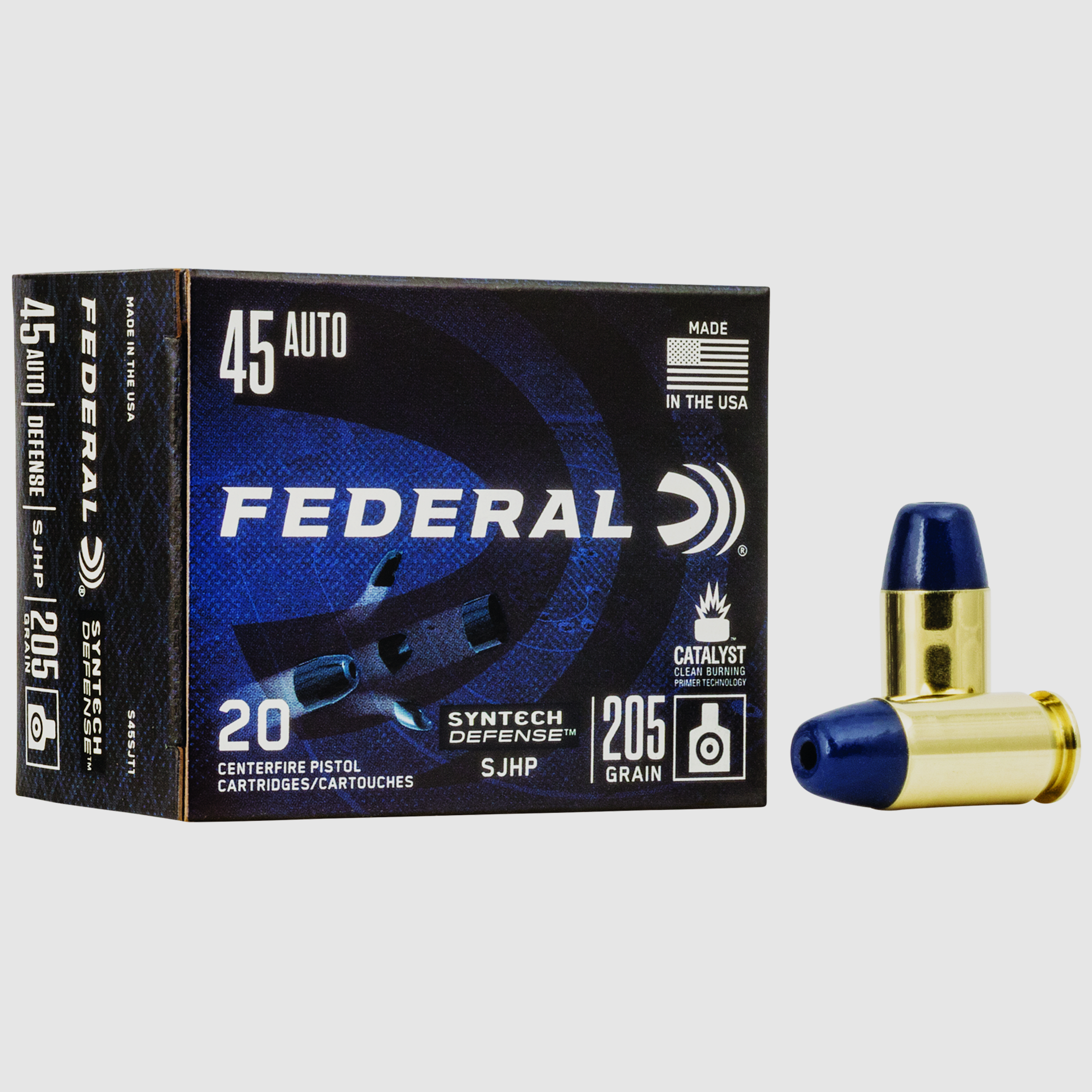 Federal Pistolenmunition .45 Auto 13,30g Segmented Hollow Point Syntech Defense