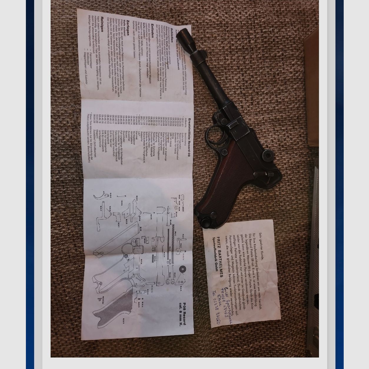 Mauser Luger 08 Record 08 PTB 517