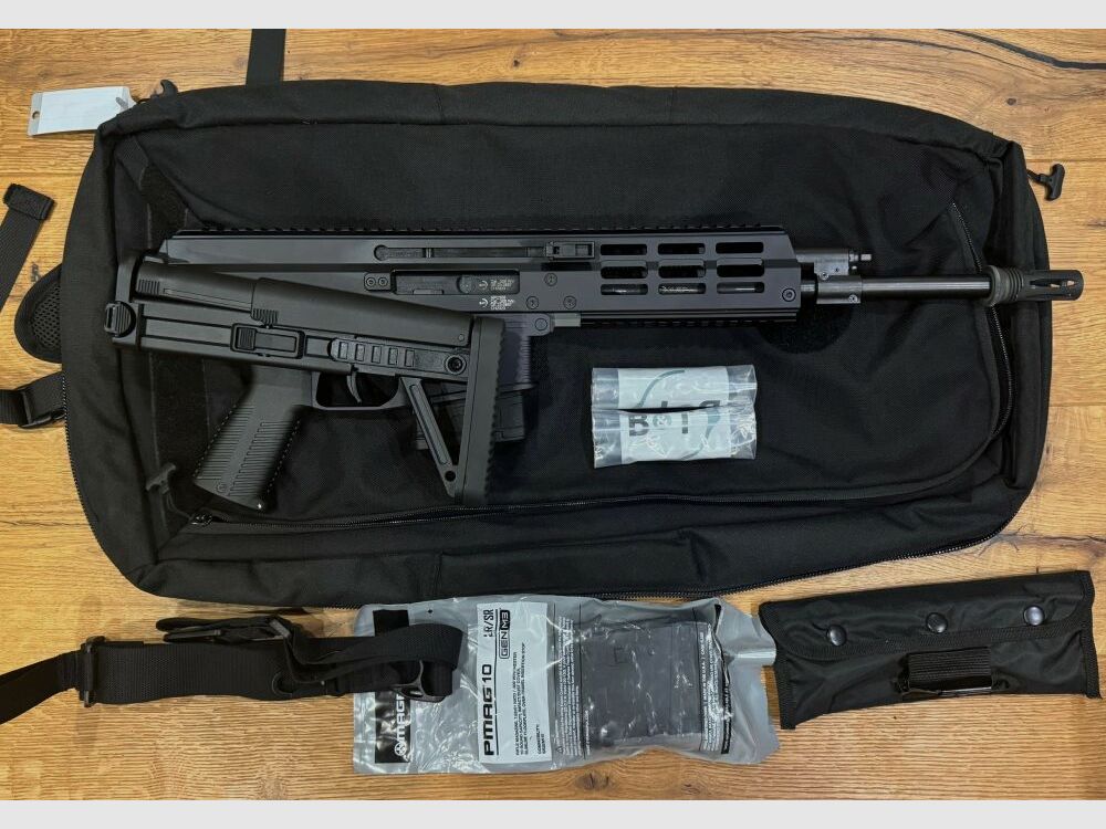 Brügger & Thomet APC308 PRO Carbine mit optionalem RBS QDM Schalldämpfer