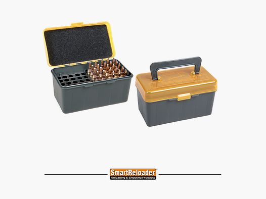 SmartReloader cartridge box "Carry On" with flip lid for 50 cartridges .308 Win. and others.