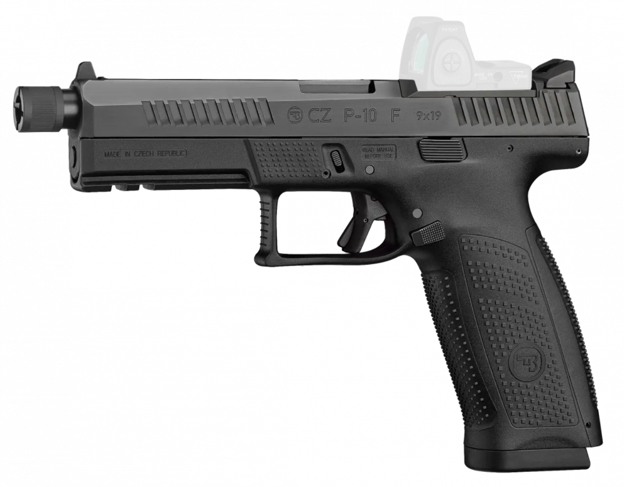 Pistole CZ P-10 F OR SR 9mm Para 19-Schuss – Gewindelauf, Optics Ready