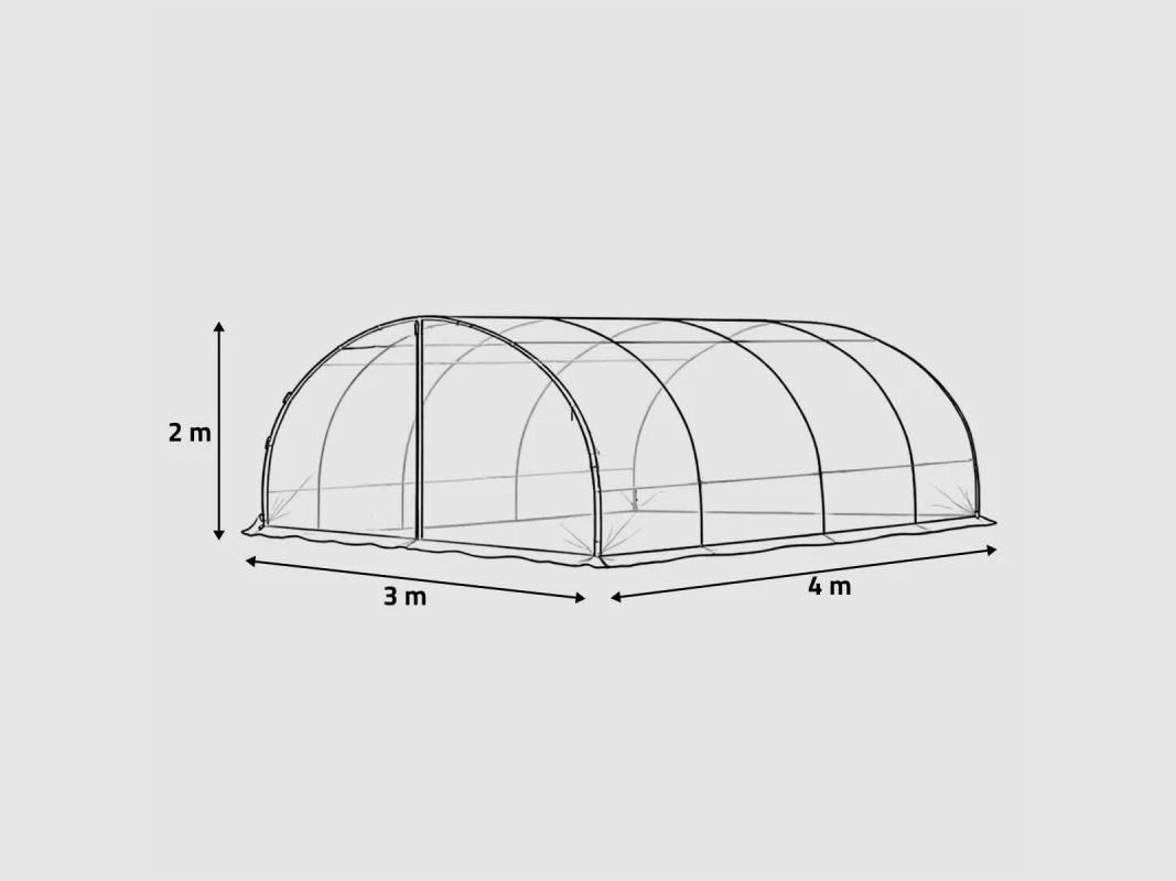 Gartenhaus 12m² - Verzinkte Struktur mit UV-Schutz-Hülle 140g/m², Bild 6 von 8