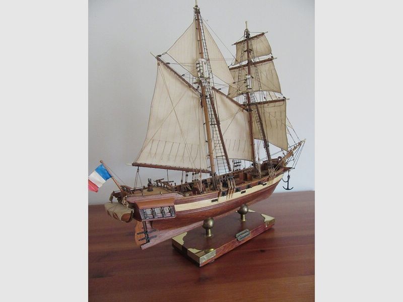 Segelschiff La Toulonnaise Marine Rarität Nautika Schiffsmodell Dekoration Museum