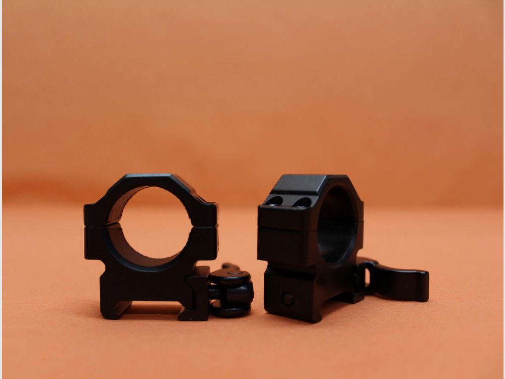 UTG - Leapers UTG QD Montageringe 1" Low (RQ2W1104) Law Enforcement Quick Detach/Lock f.Picatinnyprofil BH=10mm