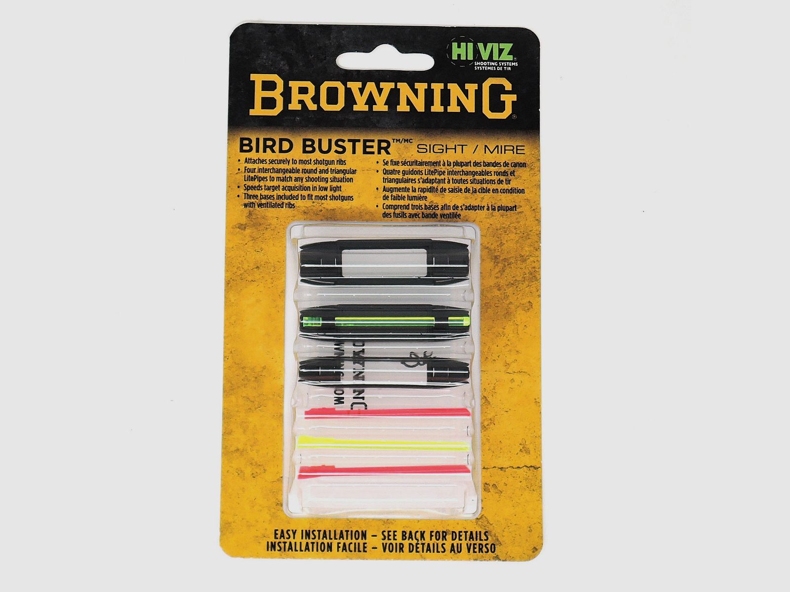 Browning Bird Buster Mira – conjunto de miras de fibra óptica