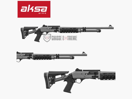 Fusil AKSA ARMS S4 Extreme 61cm Cal 12/76 Tungstene Gris