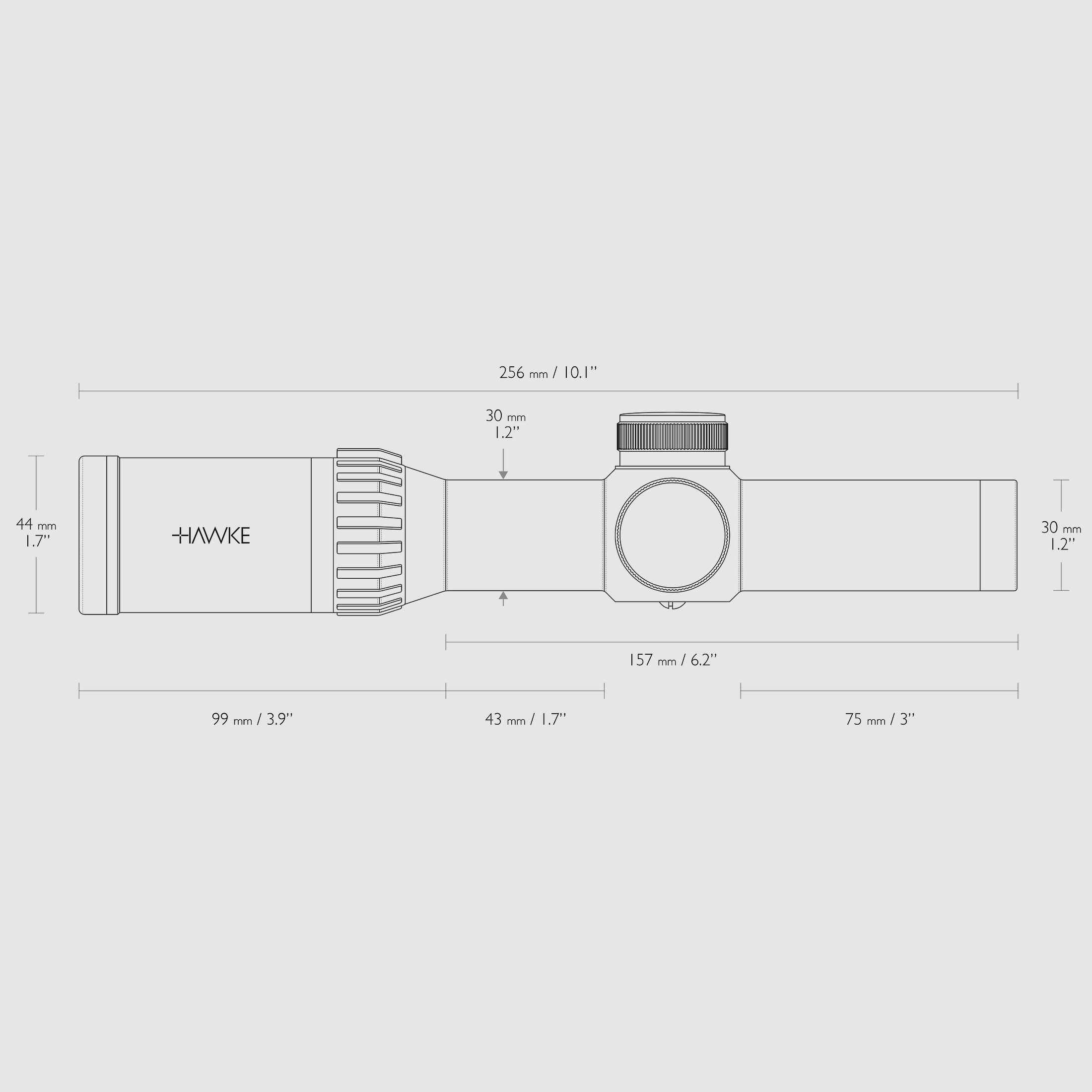 HAWKE 12230 Lunette de tir à point rouge XB30 Pro 1-5x24 SR 30mm Monobloc