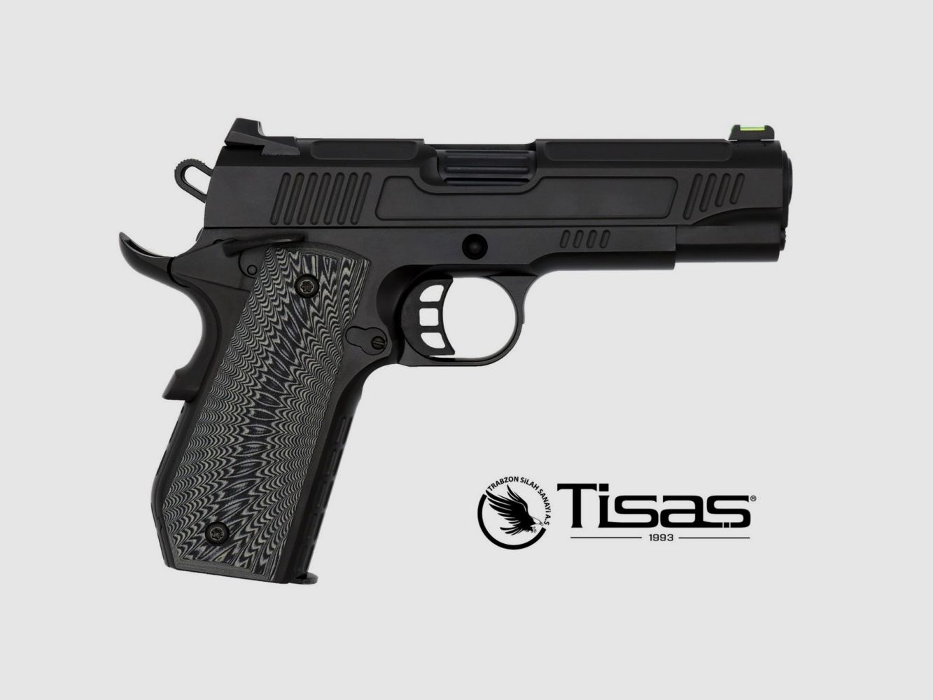 Pistolet Tisas ZIG M45 Bantam cal. .45ACP, noir, 8 coups, canon de 4.25"