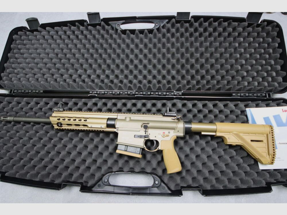 Heckler & Koch MR308, A3-Version, Slim-Line HKey RAL8000 "sandfarbend"