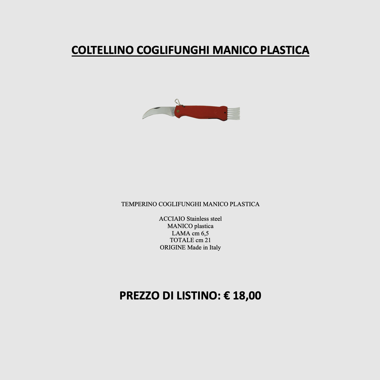 MAC COLTELLERIE – TEMPERINO COGLIFUNGHI MANICO PLASTIK, Bild 3 von 3