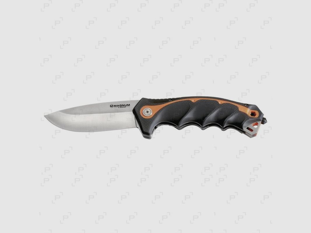 Faltmesser BÖKER MAGNUM CHAINSAW ATTENDANT SATIN Schwarz/Orange mit Messing