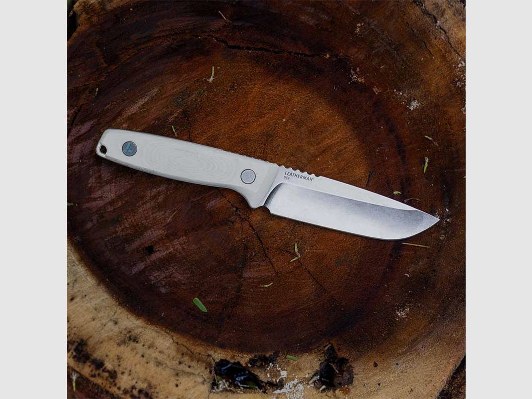 Leatherman TRAC Professionelles Bushcraftmesser für schwere Arbeiten im Gelände – graue Griffschalen, Bild 7 von 8
