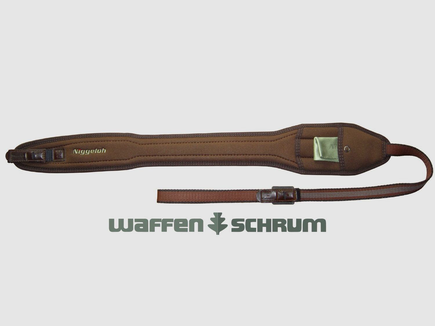 Sangle de fusil Niggeloh Speed Neoprene - Marron avec déverrouillage rapide