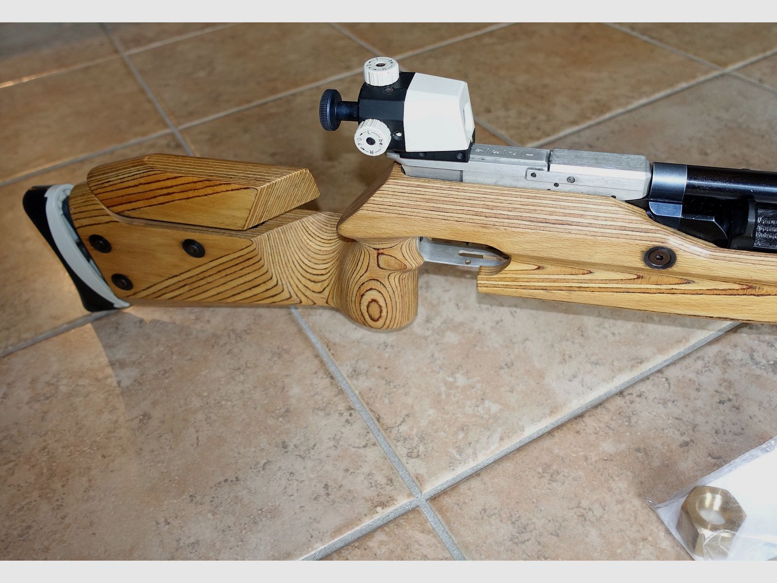 Fusil de match Feinwerkbau C 62 + cartouche + nouvel adaptateur de remplissage + guidon réglable