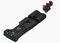 LPA Sights FIBER-Optic Green-Red with Picatinny for S&W Revolver, Black Finish