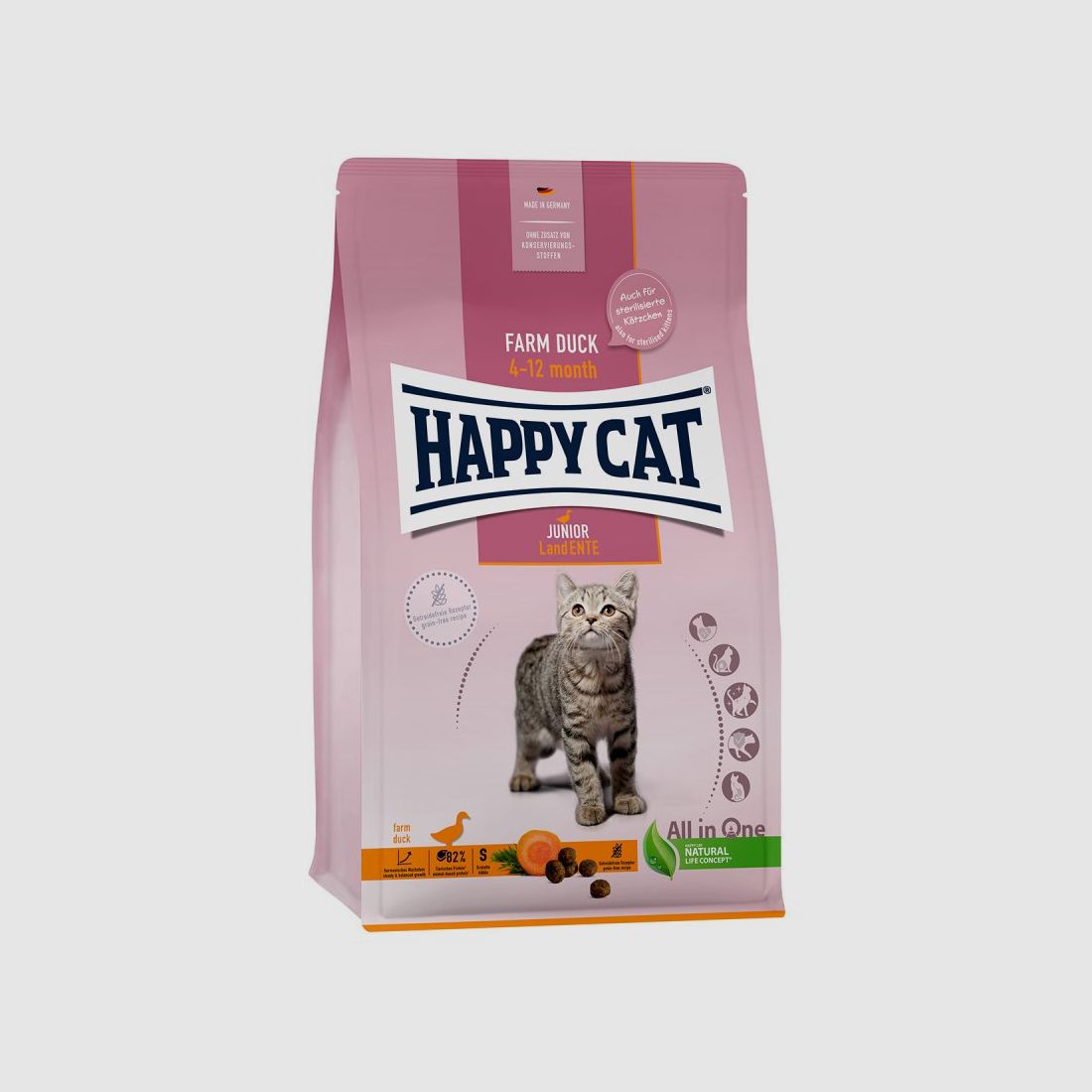 Happy Cat Katzen Trockenfutter Junior Land Ente 300 g