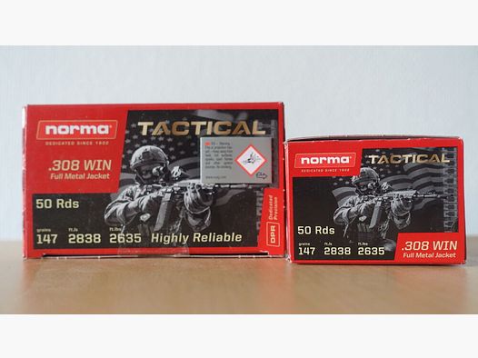 Norma .308 Win. Tactical FMJ 147 gr. - 50 Schuß