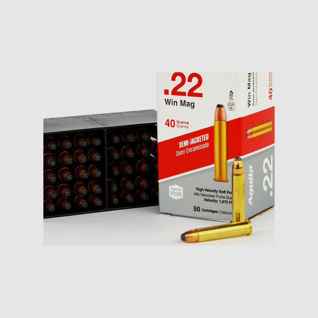 Aguila .22 Win. Mag. Standard SJSP Partial Jacket, 40 grs 1 Pack (50 shots at €0.458*)