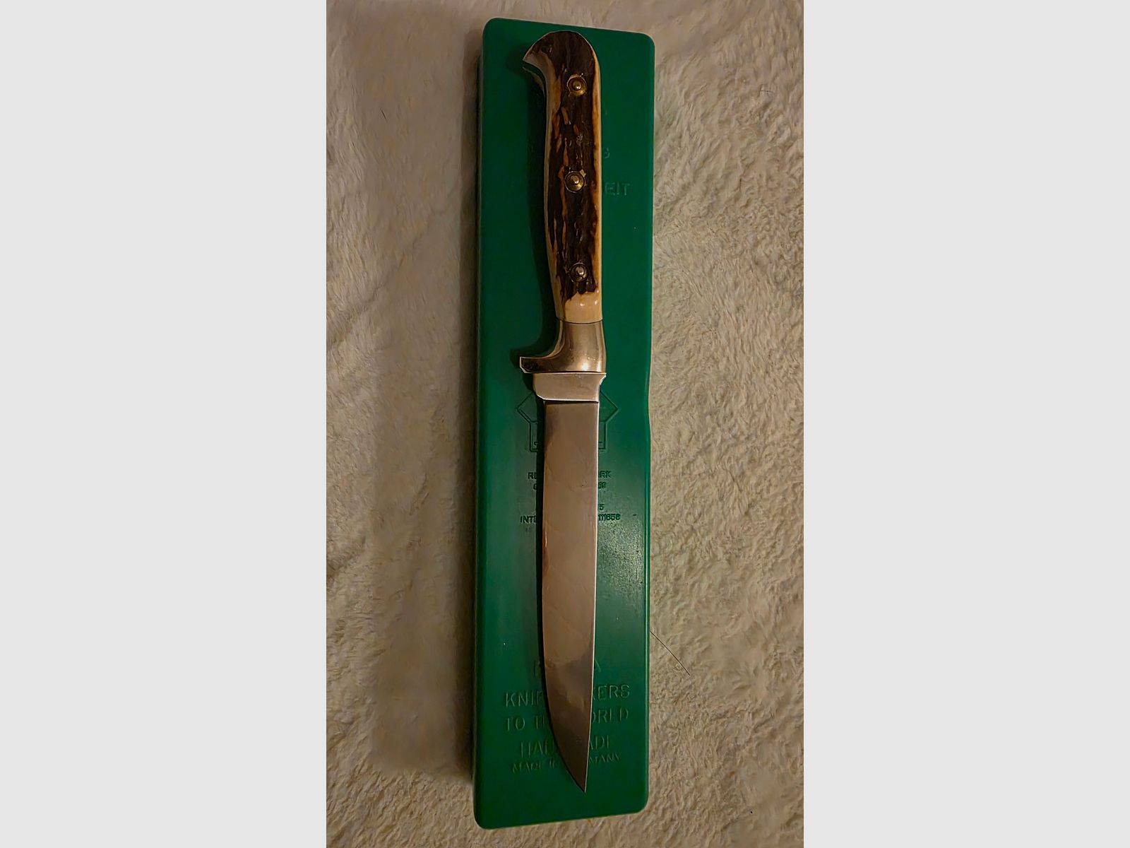 Puma Wildtöter nóż myśliwski 11/3594 – Pius Wildt – Solingen – z pochwą skórzaną i pudełkiem