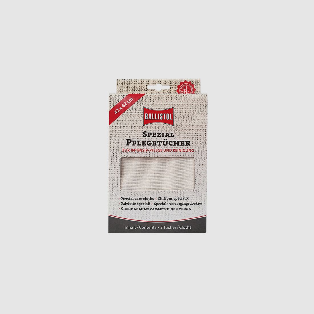 Ballistol Spezial PflegetĂĽcher zur Intensiv-Pflege und Reinigung 42 x 42 cm waschbar 3 StĂĽck