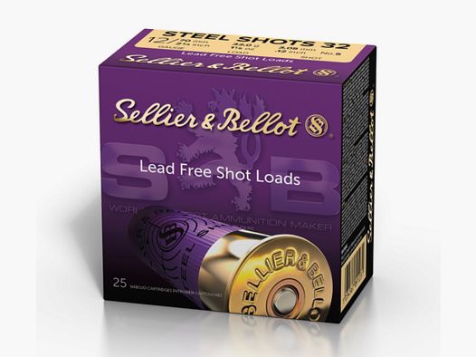 Sellier & Bellot 148304 12/70 Jagd Steel Shot 4,1mm 32g perdigón de acero