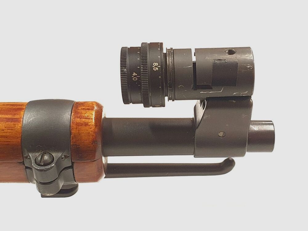 Unbekannt, Gehmann verstellbarer Korntunnel mit Kornmutter von Gehmann Karlsruhe für K31 Karabiner 31 W&F Diopter