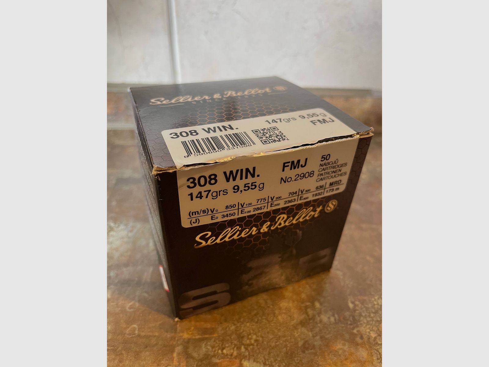 Sellier & Bellot .308 Win. Vollmantel 9,5g/147grs.