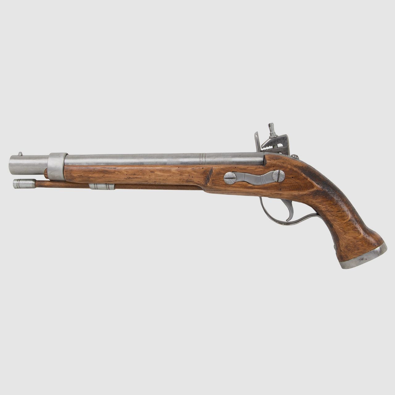 EinzelstĂĽck handgefertigtes Deko Steinschloss Vorderladerpistole LĂ¤nge 51 cm