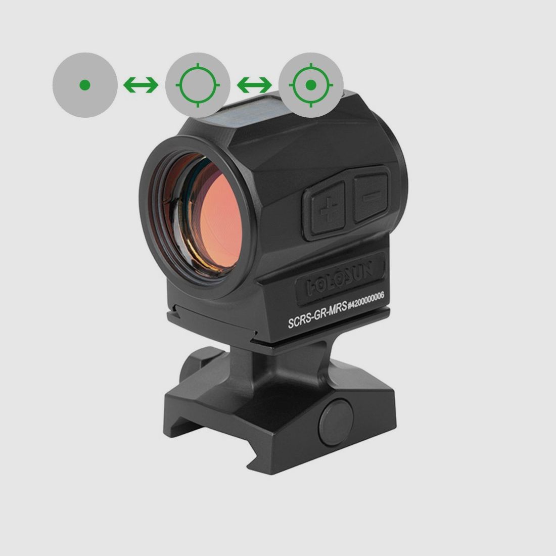 Holosun Reflexvisier SCRS-GR-MRS mit grünem Wechselabsehen: 2MOA Dot & 65MOA Circledot, Bild 1 von 10