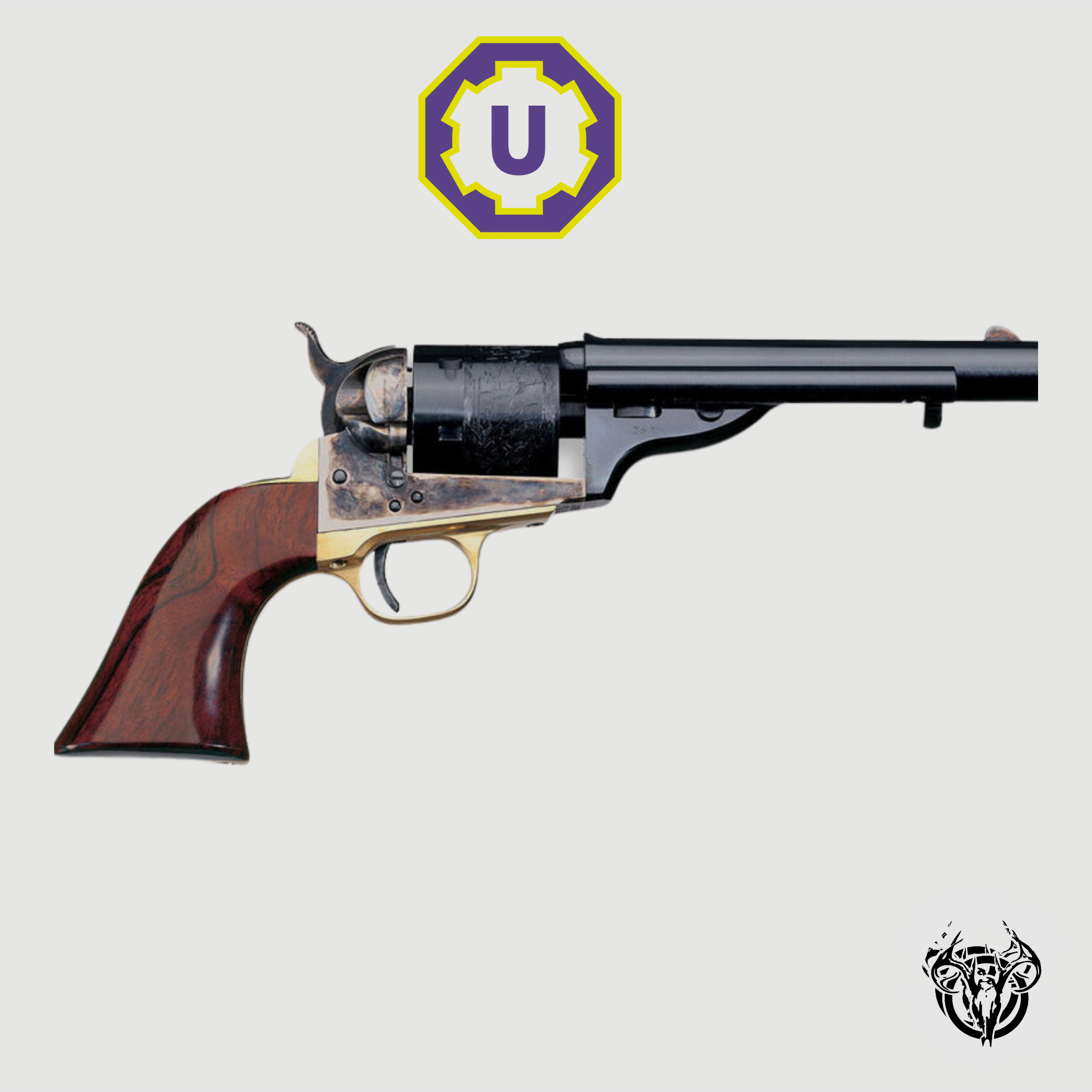 Revolver Avancarga UBERTI Open Top 1871 Early Model Grip Navy-38SP-4 3/4″, imagen 1 de 2