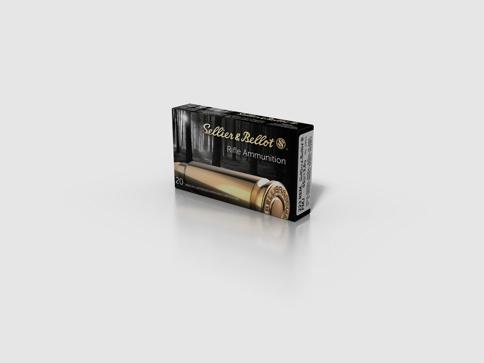 Sellier & Bellot Rifle Ammunition .223 Rem 3.6g Full Metal Jacket, image 1 of 2