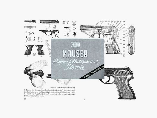 Nachdruck Bedienungsanleitung Pistole MAUSER HSC Cal. 7,65 mm