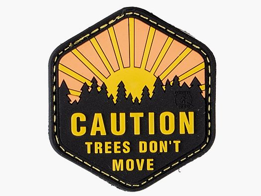 Paintball / Airsoft PVC Velcro patch (Caution - Trees don't move)