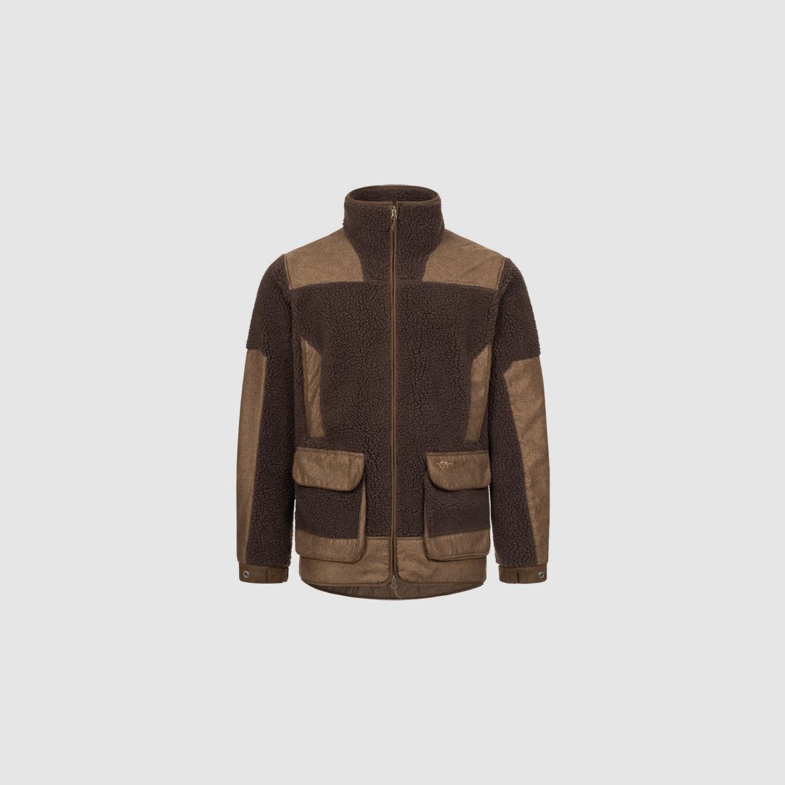 Blaser Sherpa Fleece Jacke dunkelbraun