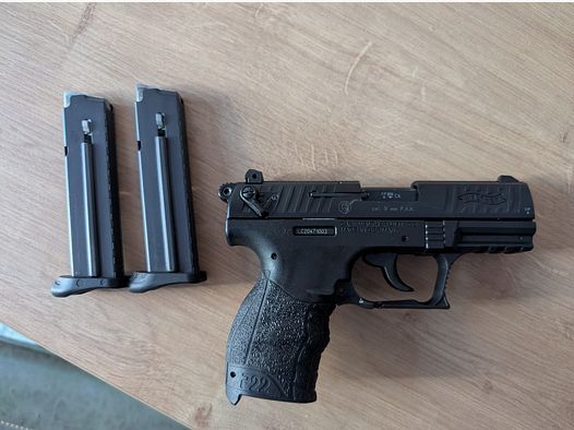 Walther P22 Q Schreckschuss PAK  inkl. Ersatzmagazin / black/ Top Zustand