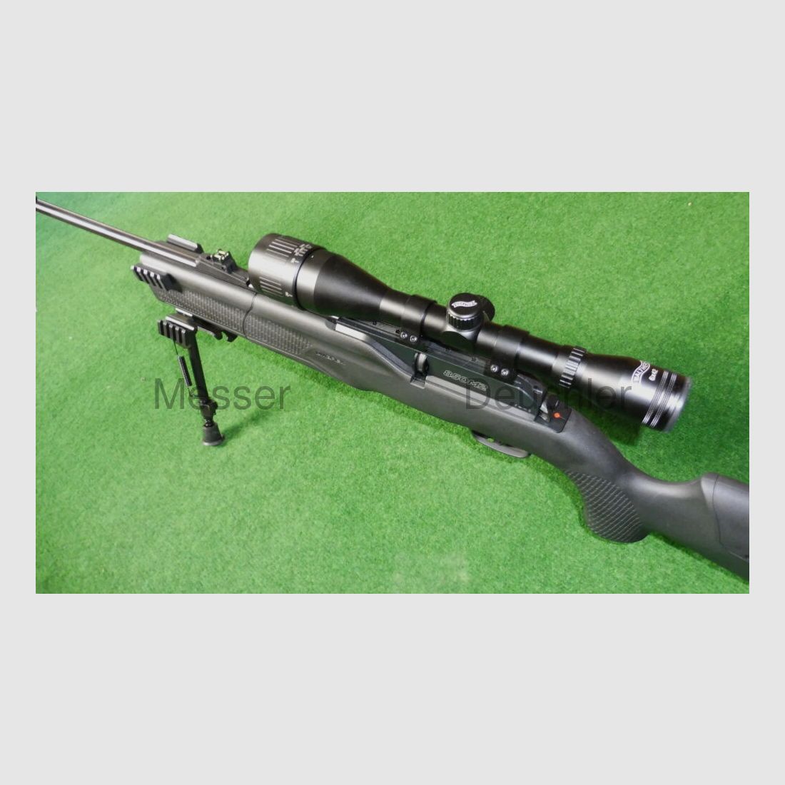 Umarex CO2 air rifle mounted with ZFR 6x42 silencer bipod 850 m2 kit