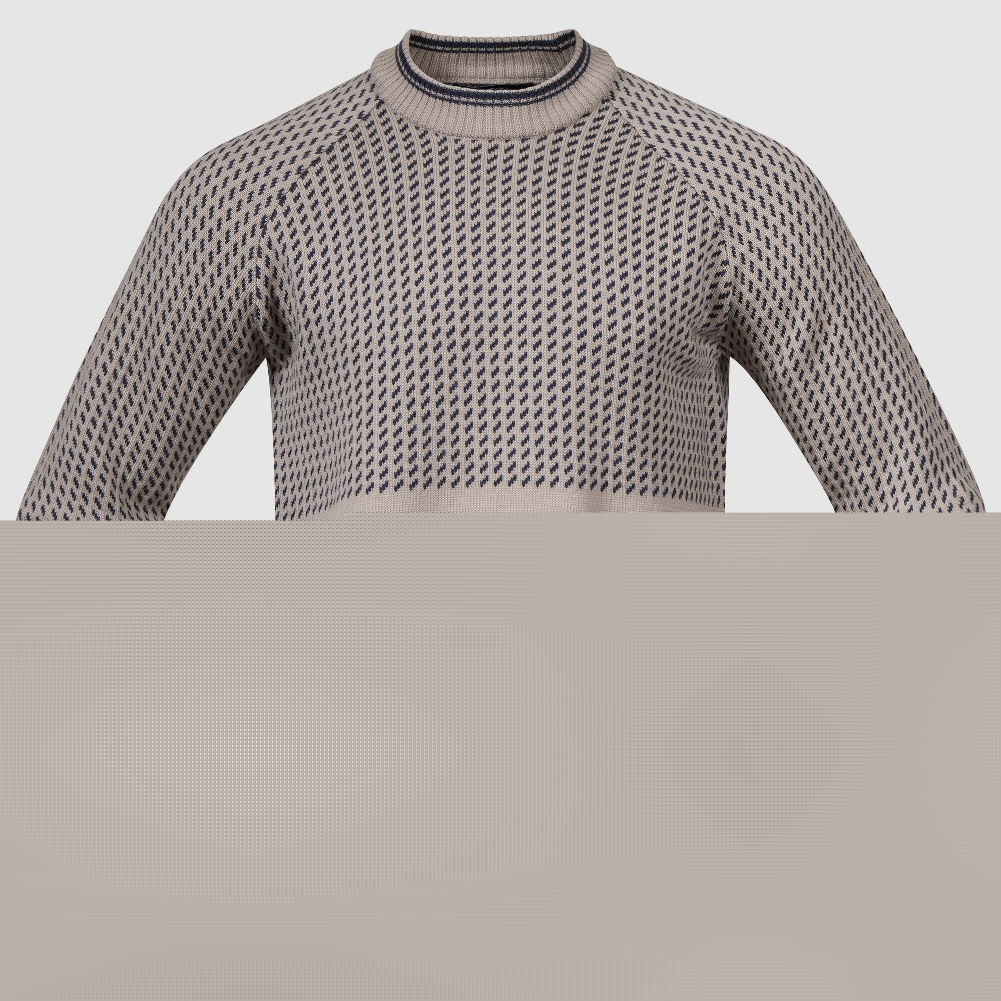 Bergans Alvdal Suéter de Lana para Hombre Sandstone/Navy Blue XL