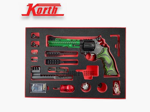 Revolver KORTH Super Sport GTA Zielony 6'' Uchwyt Jim Wilson Czarny&Zielony Kal. 357 Mag z zestawem Performance