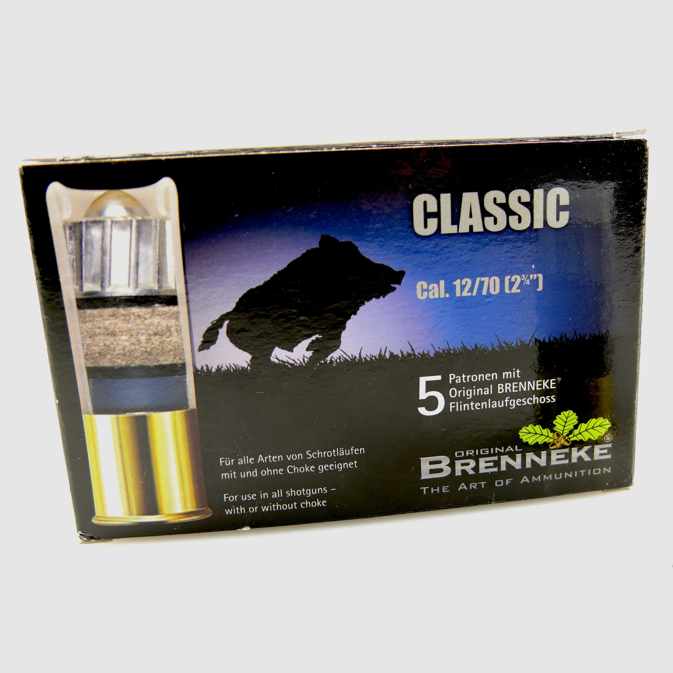 Brenneke 2004954 12/70 Classique 31,5g/490grs. Projectile à balle