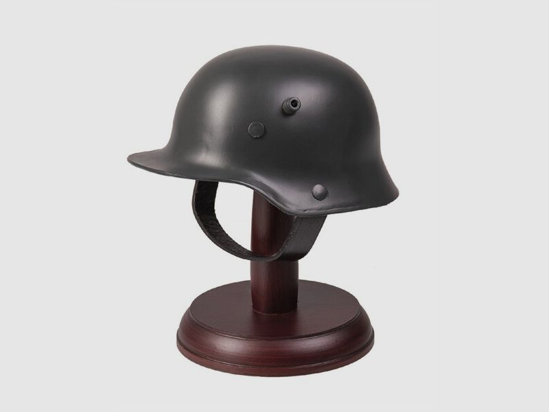 Miniatur - Stahlhelm M16 - Deutschland 1.WK (Nachbildung) mit Standfuß / Holzständer