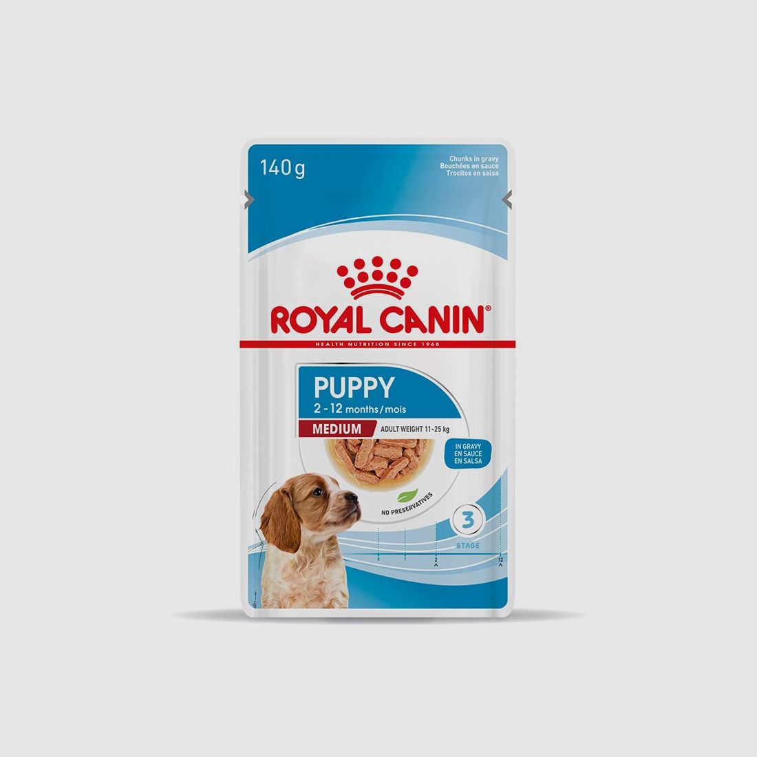 ROYAL CANIN MEDIUM Puppy Welpenfutter nass für mittelgroße Hunde bis zum 12. Monat 10x140 g